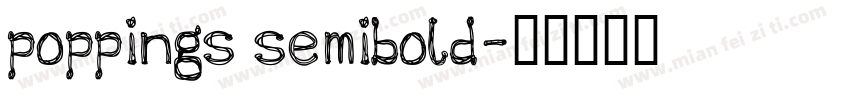 poppings semibold字体转换